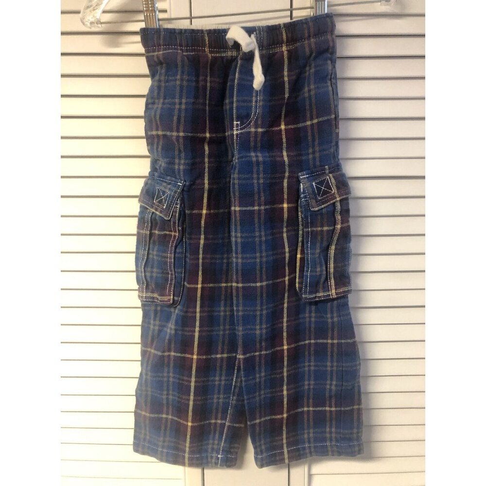 Mini Boden Size 6 Plaid Flannel Cargo Pants
